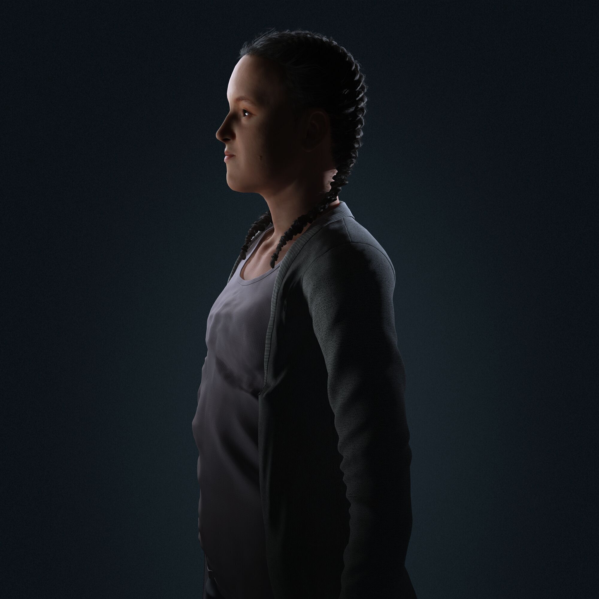 Bella Ramsey Character 3D Model Low-poly 3D model_4