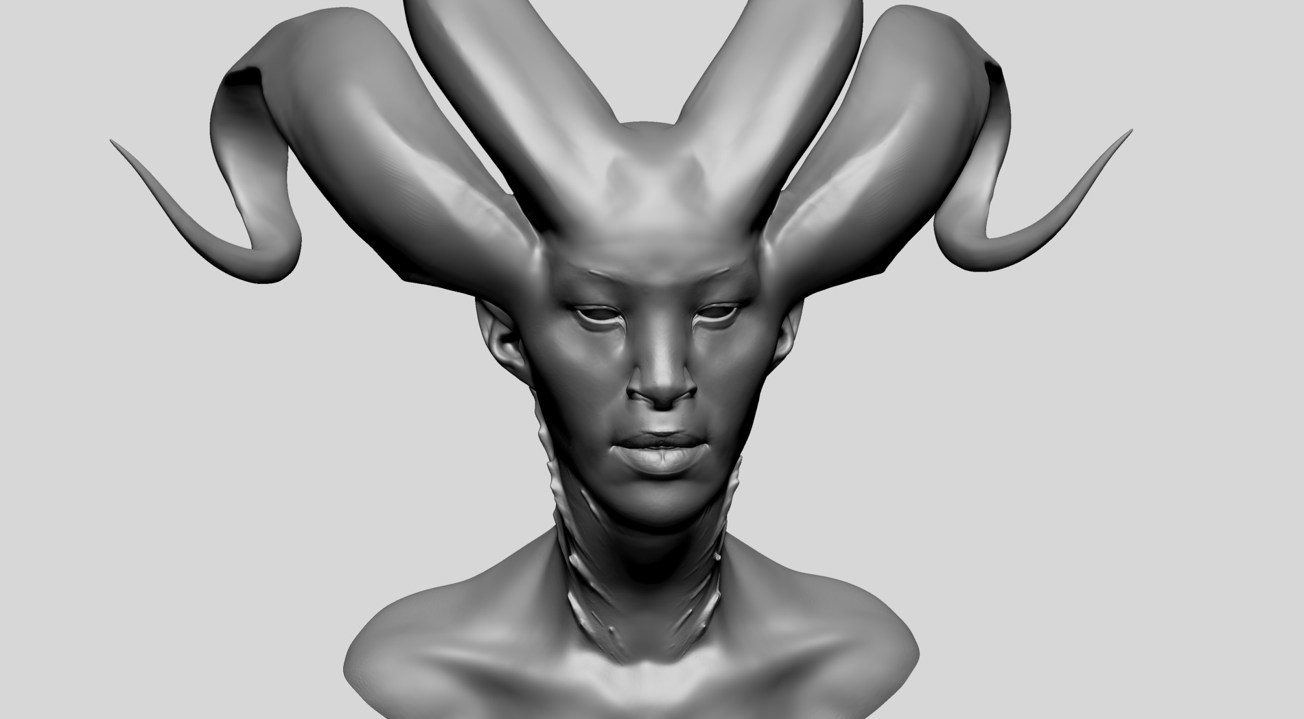 Fantasy Female Bust F 3D model_6