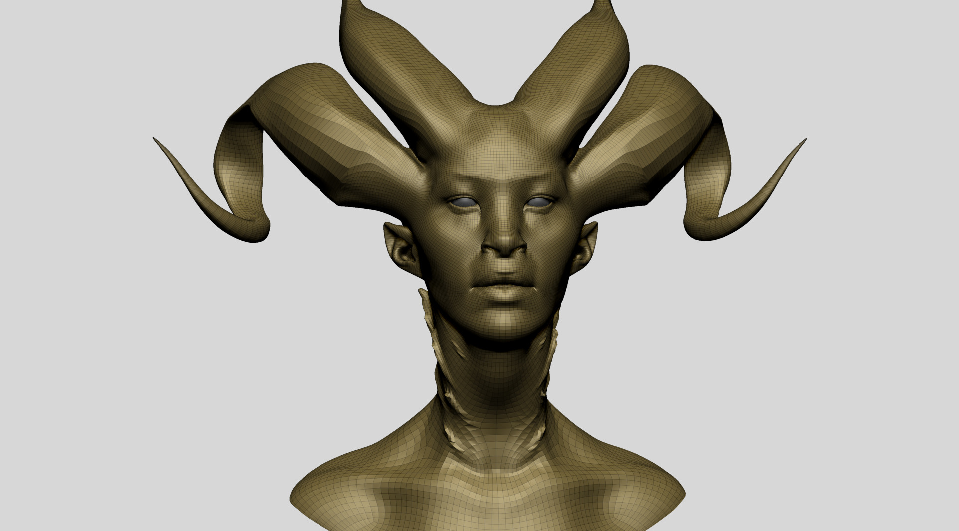 Fantasy Female Bust F 3D model_9