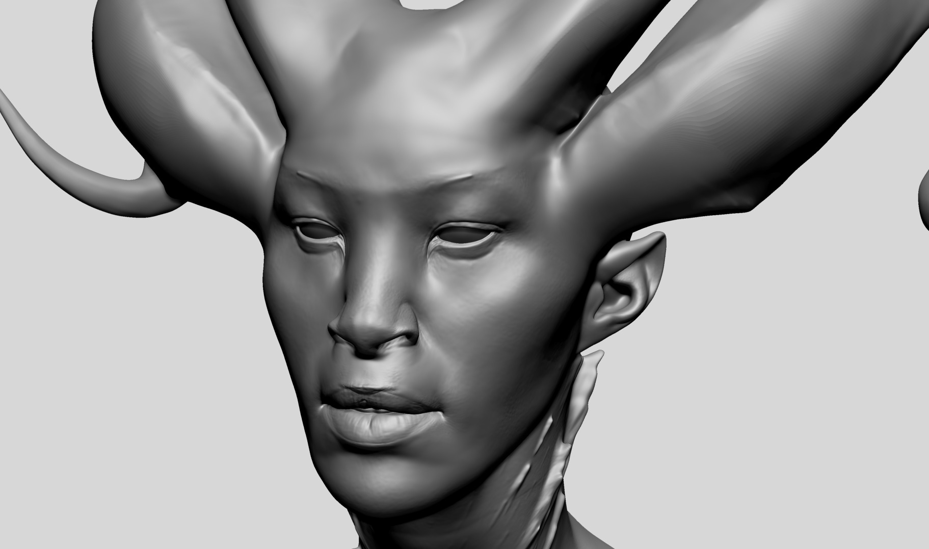 Fantasy Female Bust F 3D model_8
