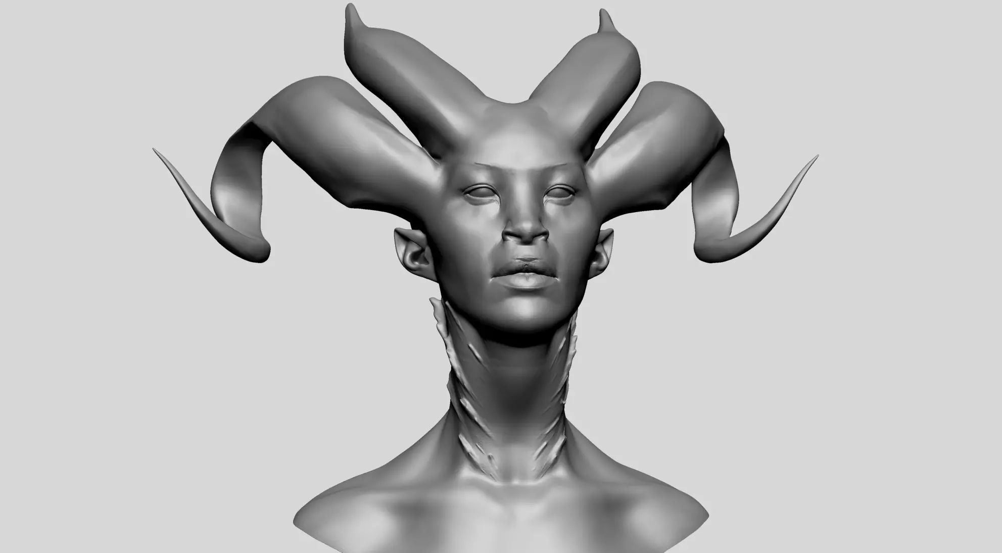 Fantasy Female Bust F 3D model_0