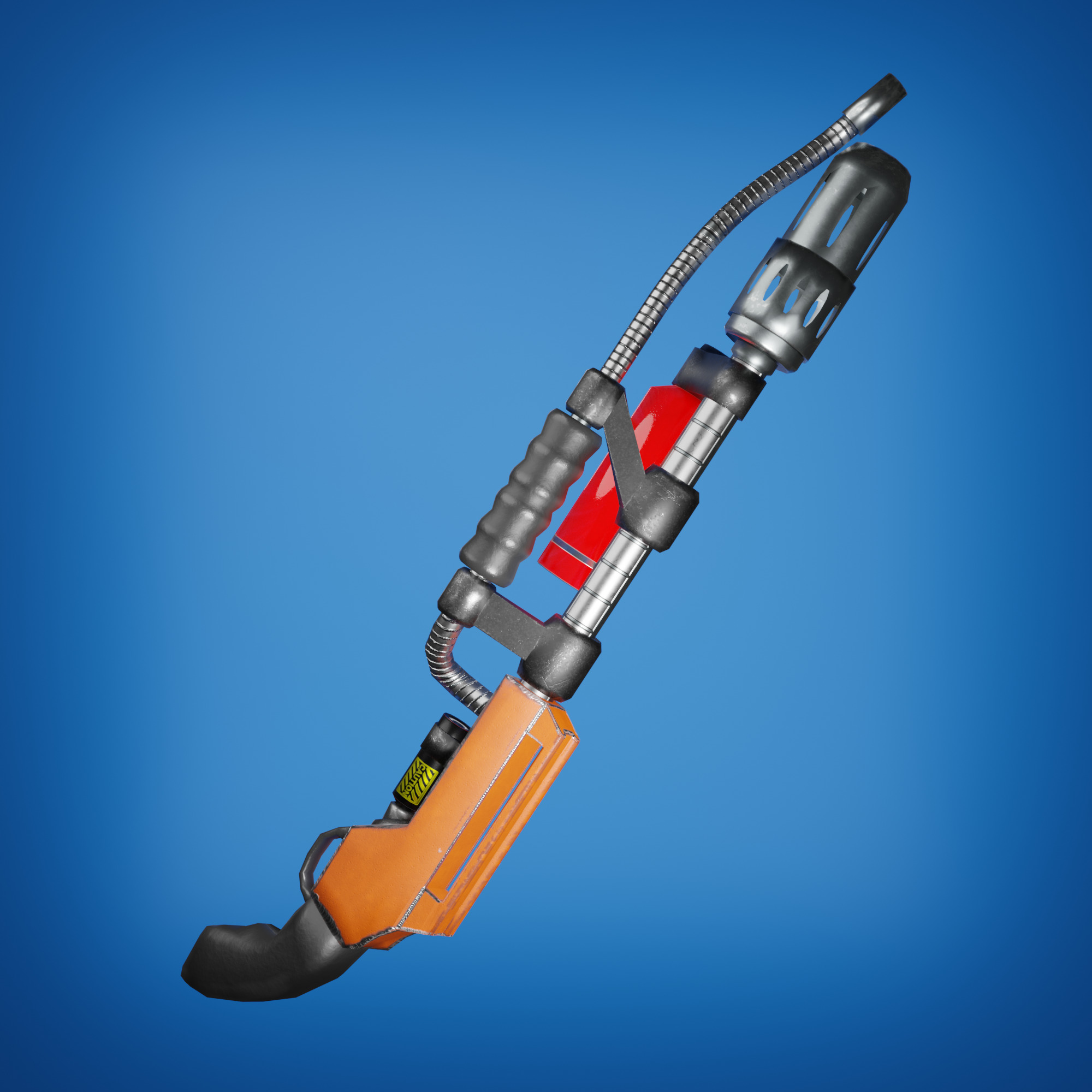 Shotgun Flamethrower  Low-poly 3D model_1