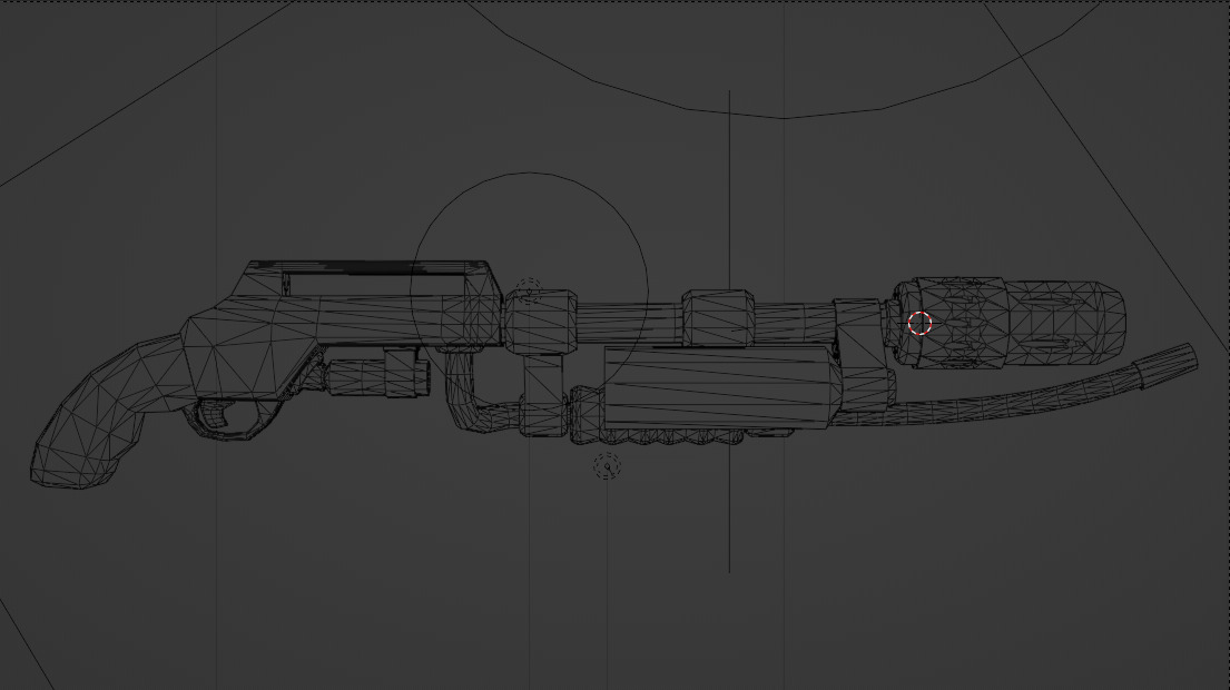 Shotgun Flamethrower  Low-poly 3D model_4