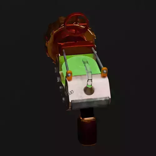 Sci-fi Fluid Gun Low-poly 3D model