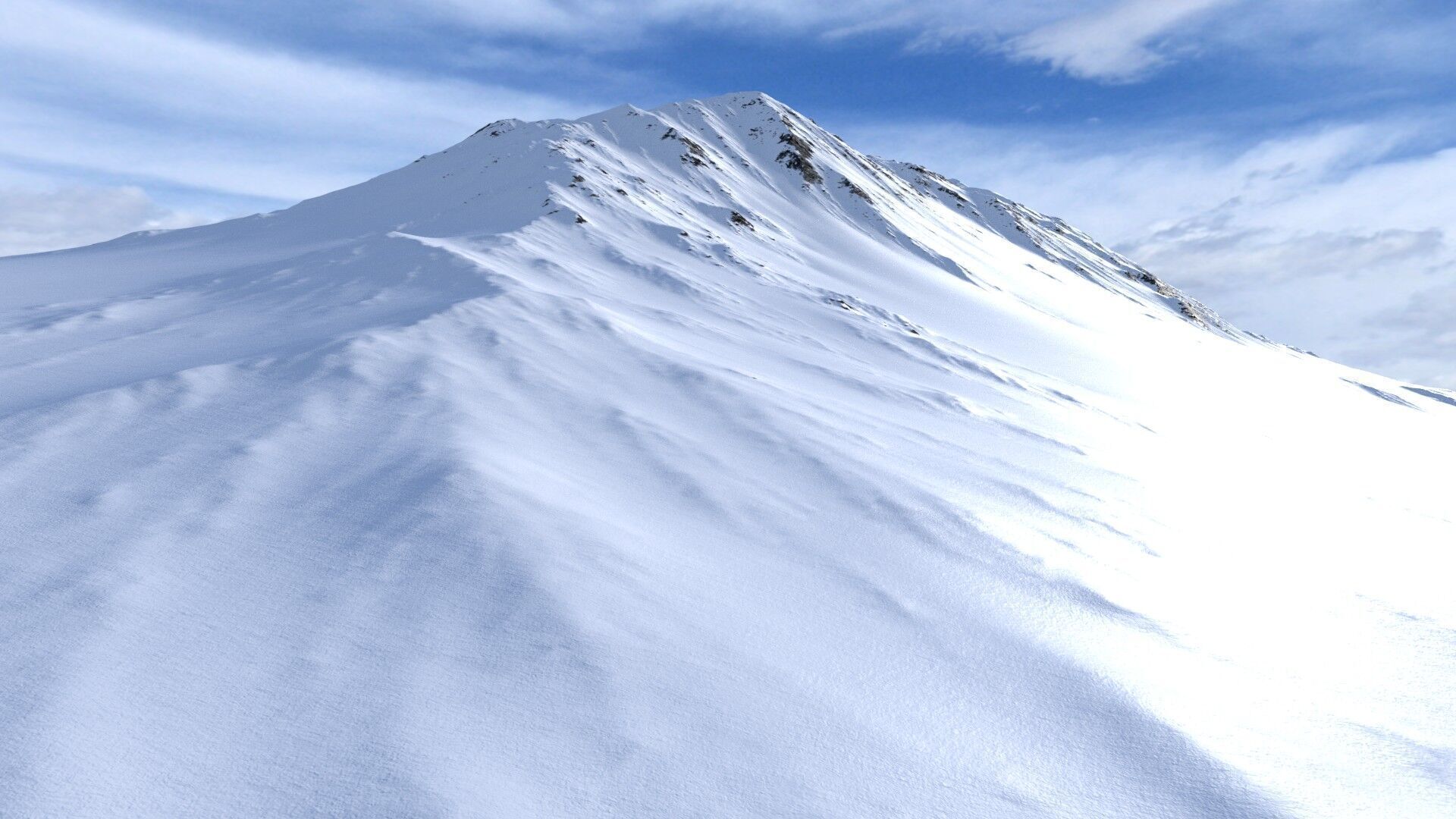 Snow Mountain 03 Low-poly 3D model_10