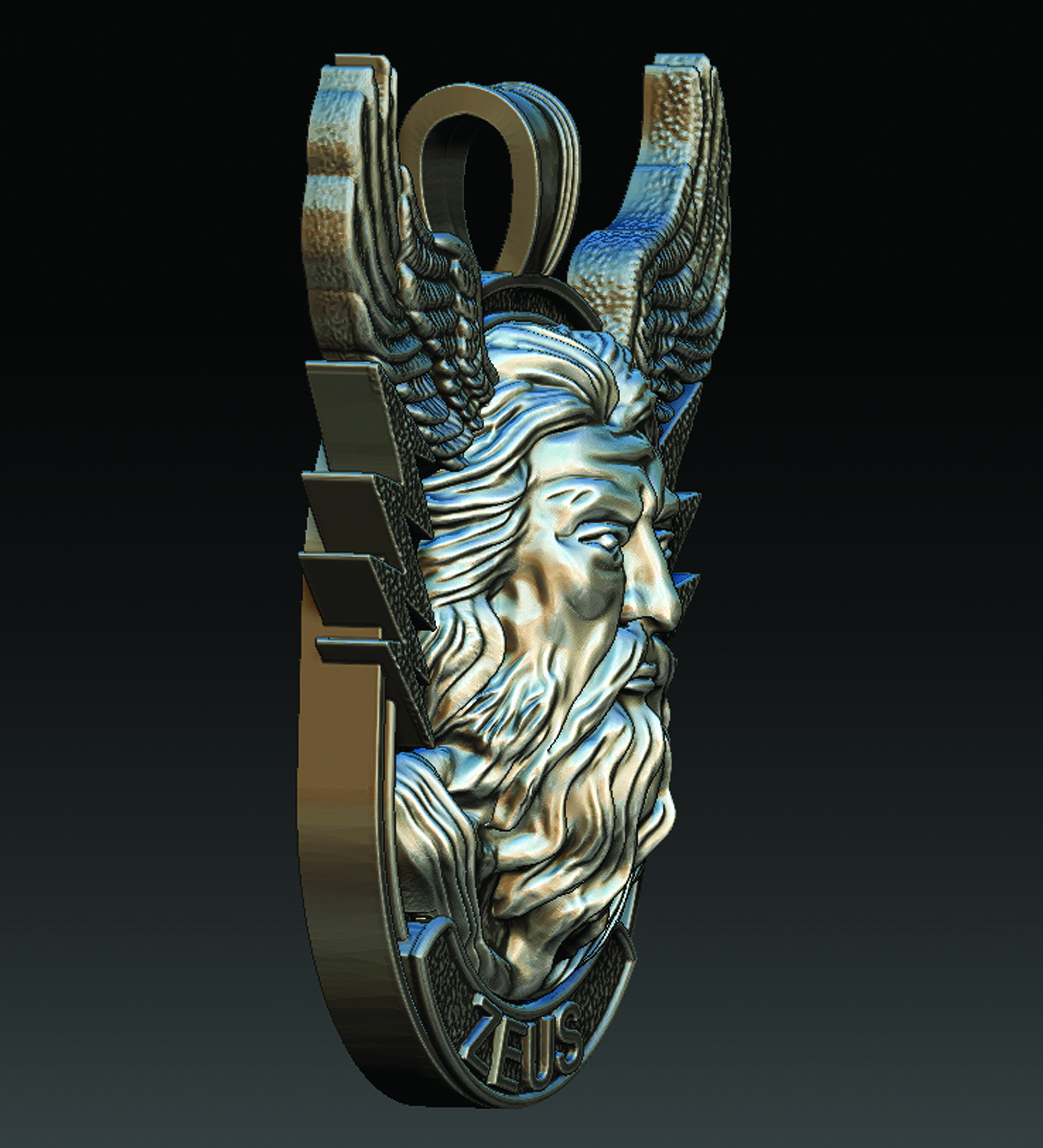 ZEUS NECKLACE  3D print model_3