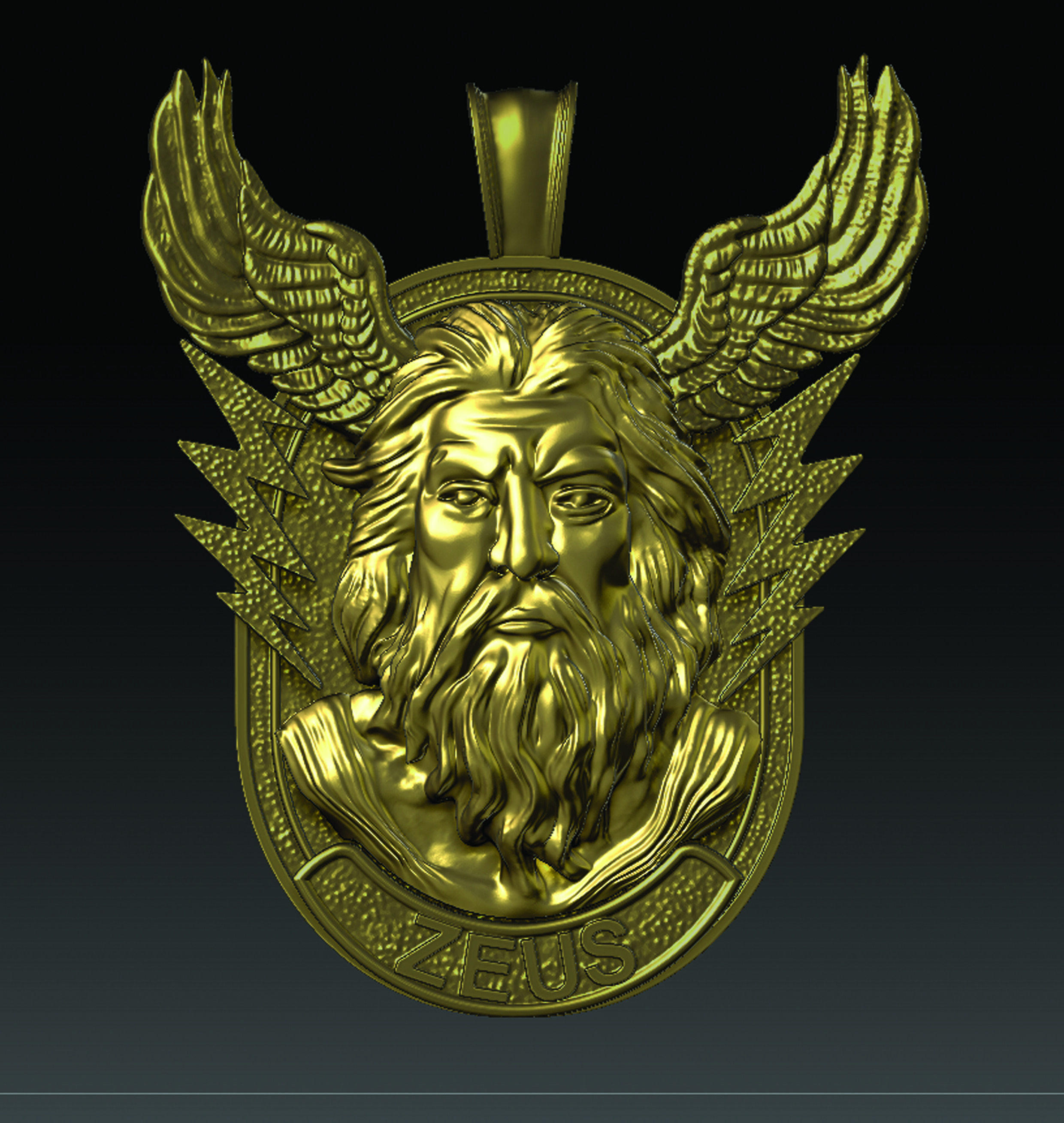 ZEUS NECKLACE  3D print model_9