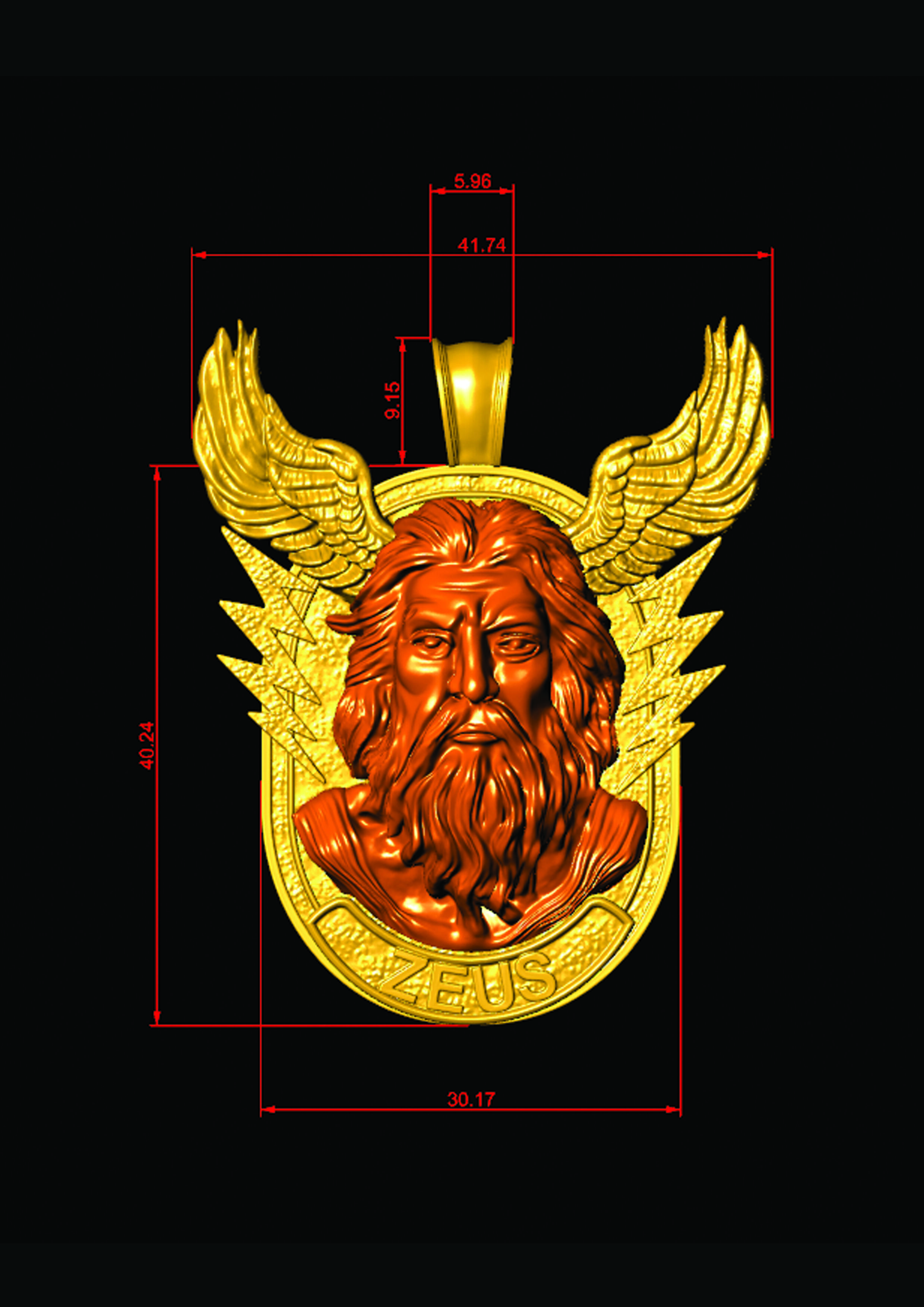 ZEUS NECKLACE  3D print model_22