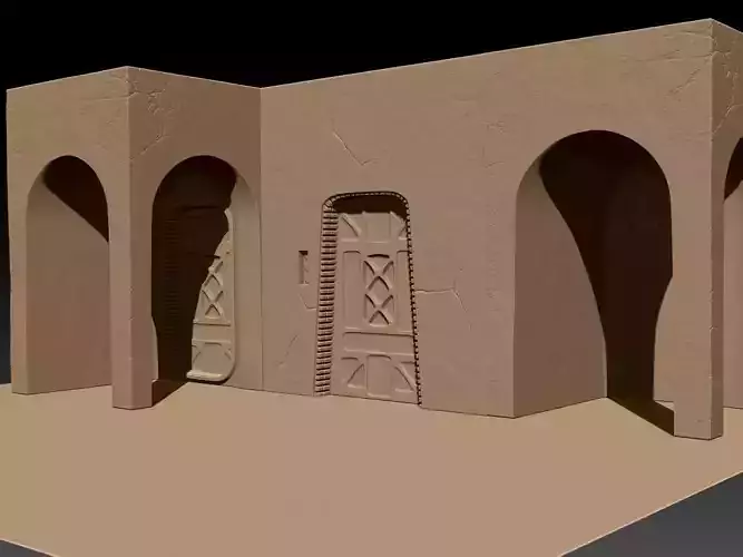 Mos Eisley Diorama Street Scene six inch scale 3D print model