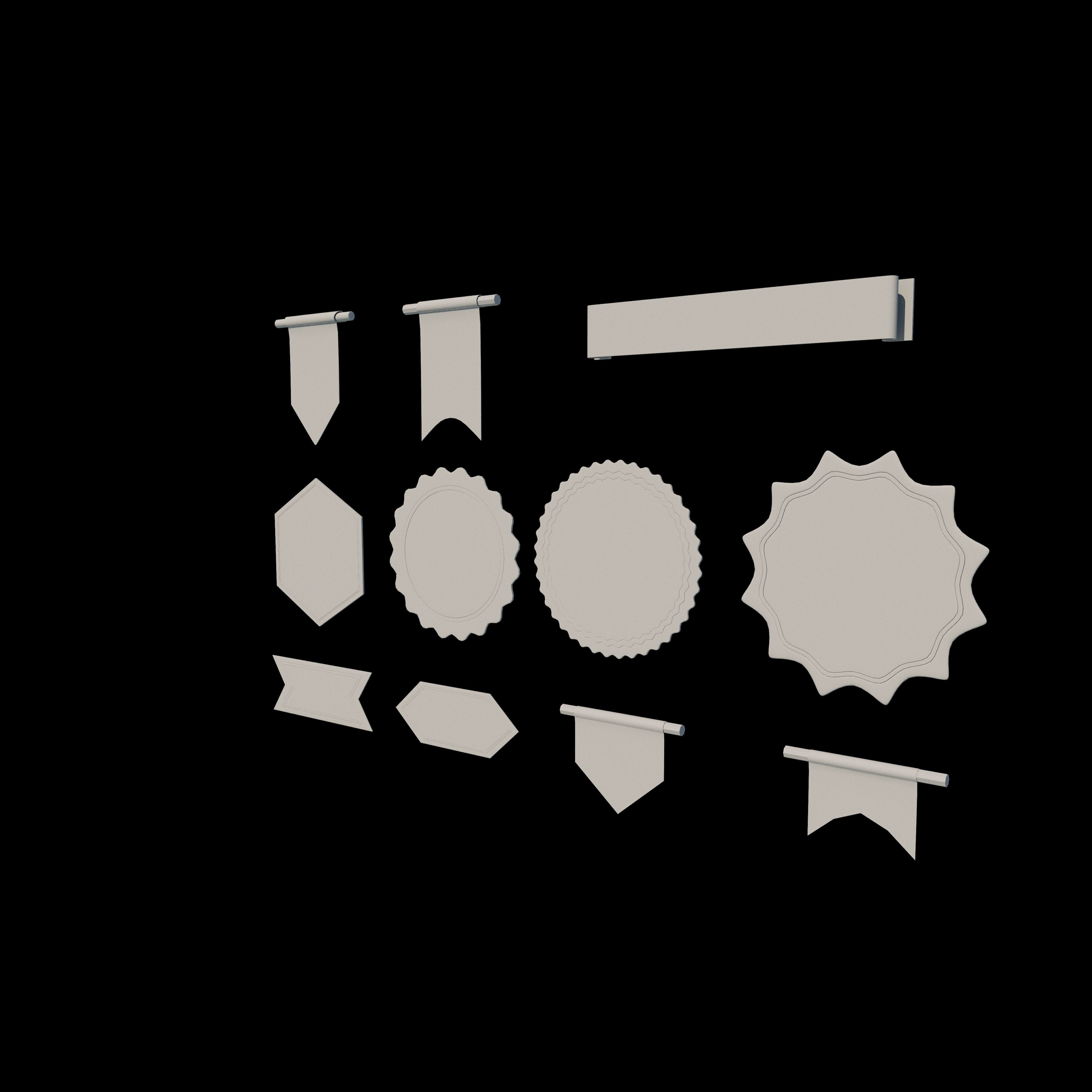 Ribbon Banner 3D model_14