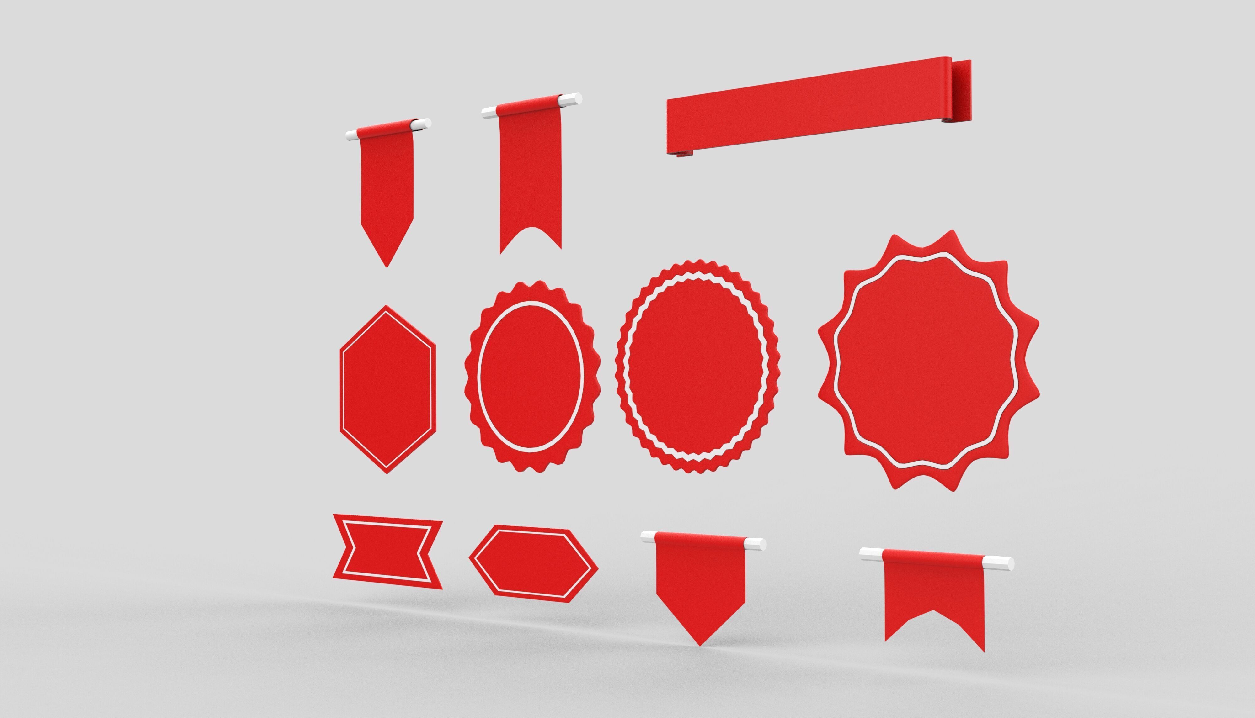 Ribbon Banner 3D model_5