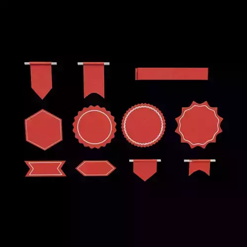 Ribbon Banner 3D model