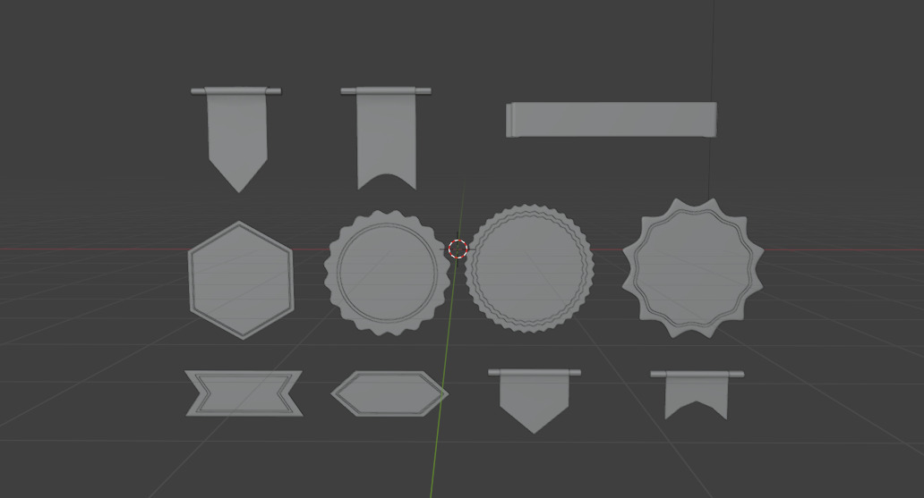 Ribbon Banner 3D model_16