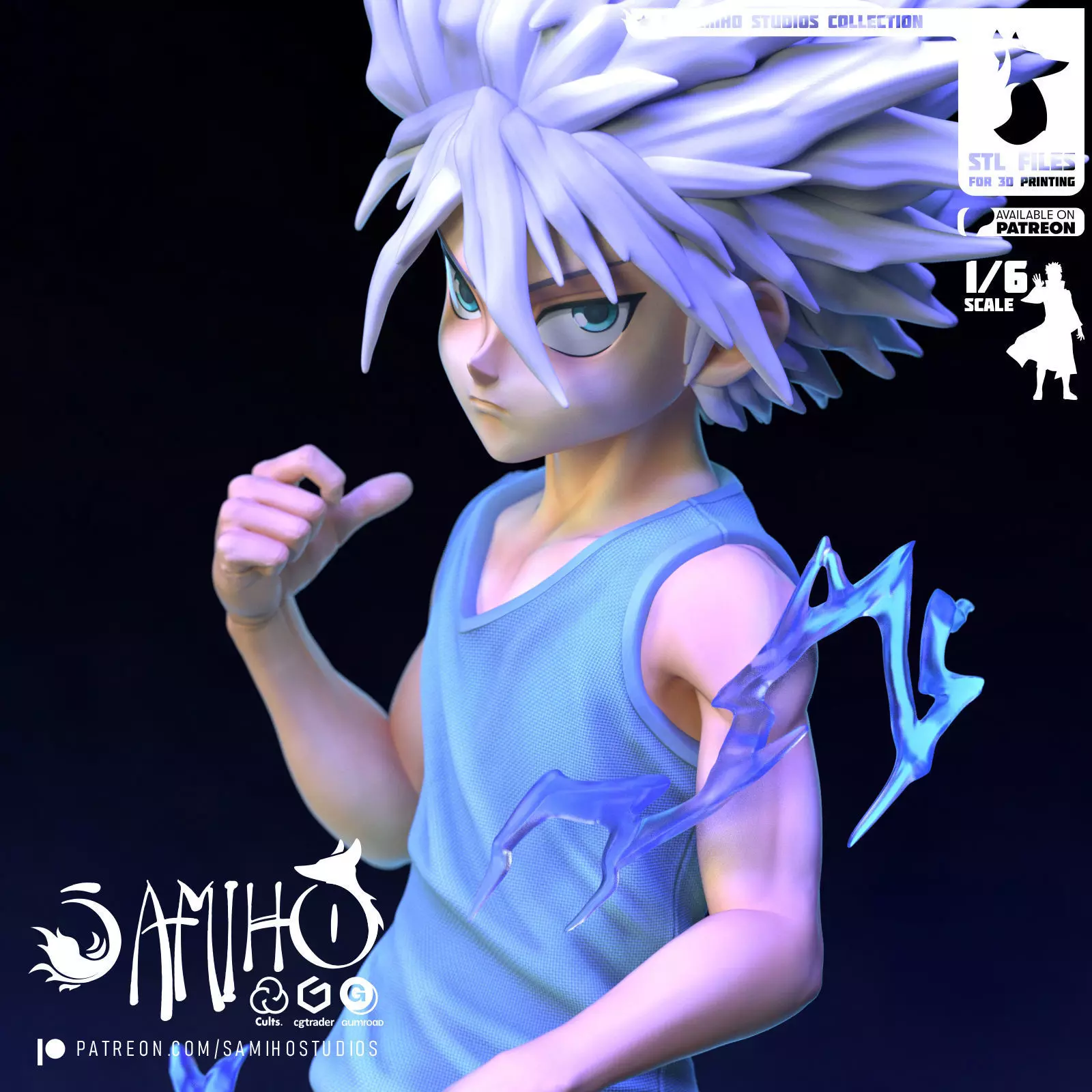 Samiho Studios - Killua God Speed - STLs ready for printing 3D print model