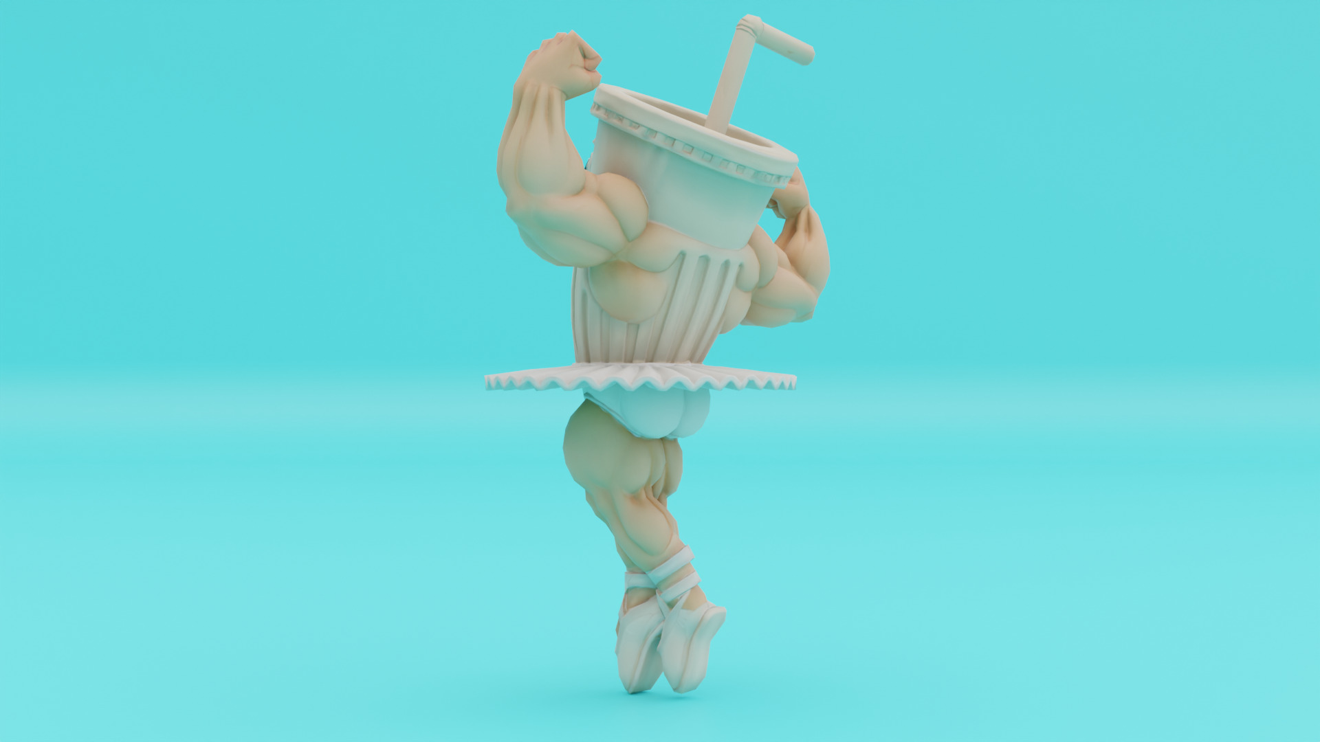 Ballerino Lololo Italian brainrot Low Poly Character Low-poly 3D model_4