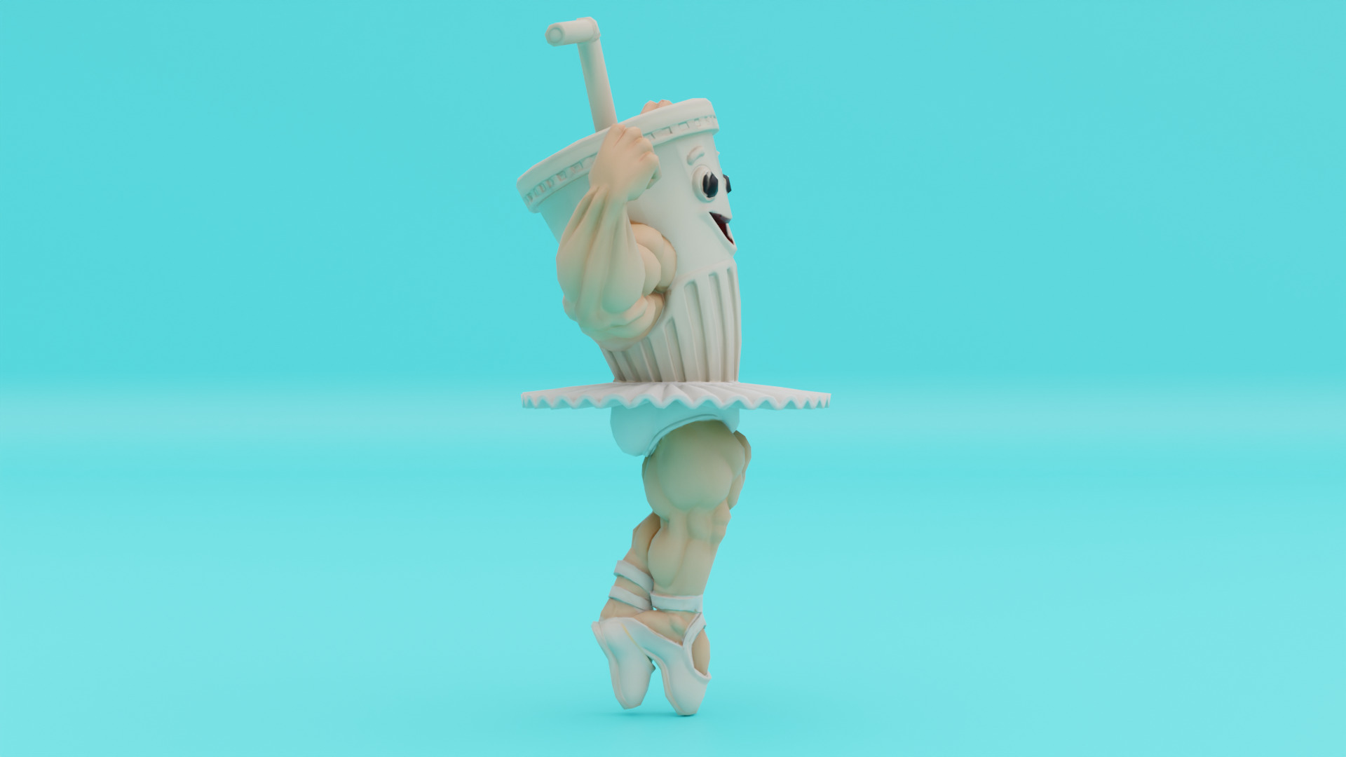 Ballerino Lololo Italian brainrot Low Poly Character Low-poly 3D model_8