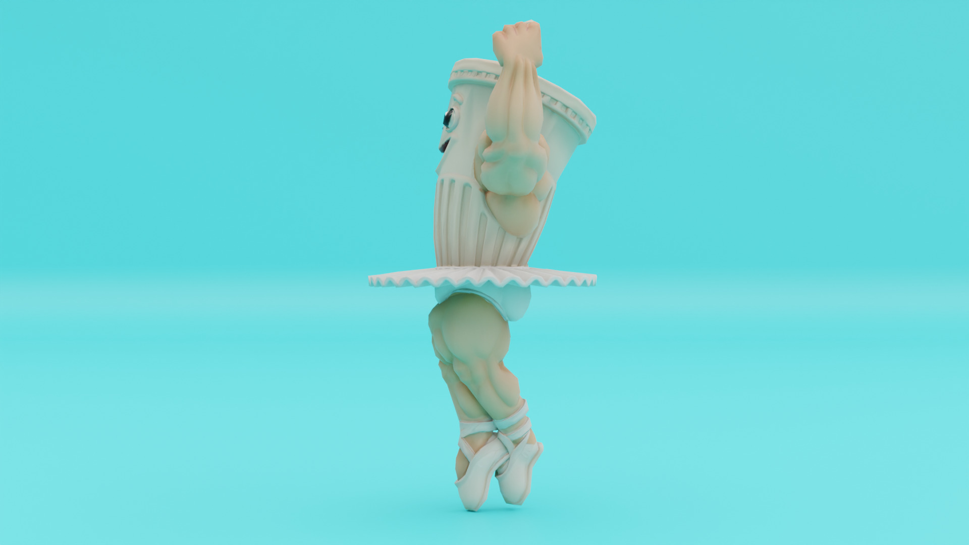 Ballerino Lololo Italian brainrot Low Poly Character Low-poly 3D model_3