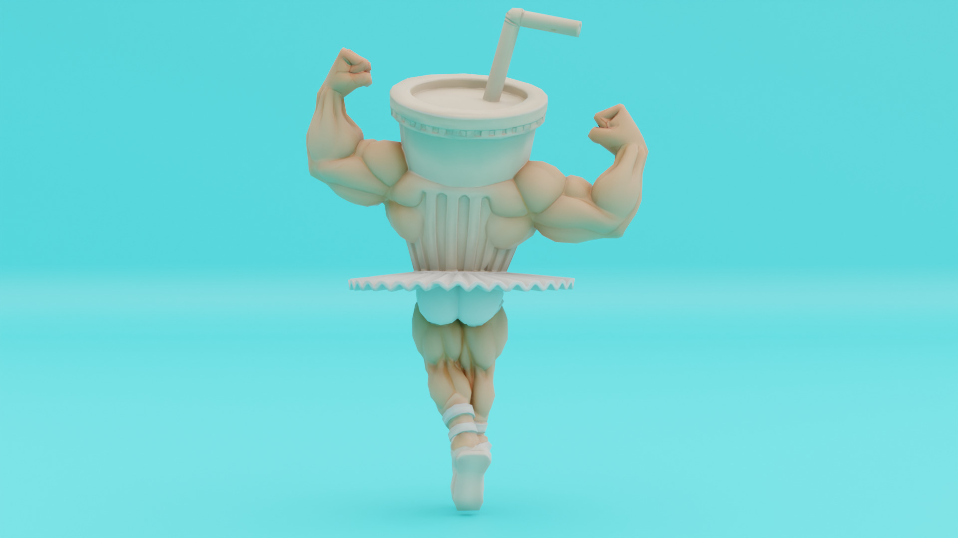 Ballerino Lololo Italian brainrot Low Poly Character Low-poly 3D model_6