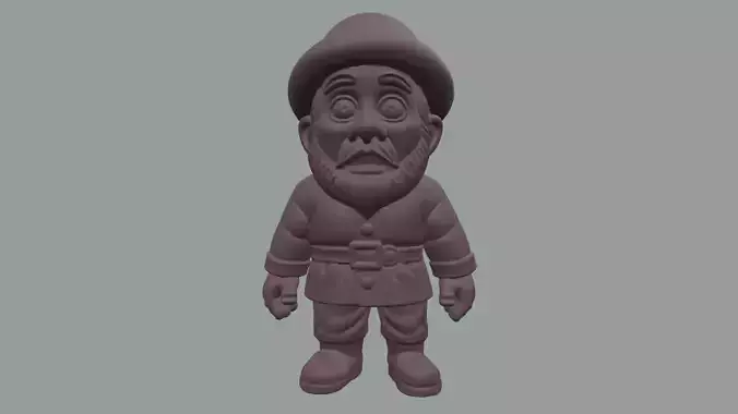 Surprised Garden Gnome Full Body 3D Printable Model 3D print model