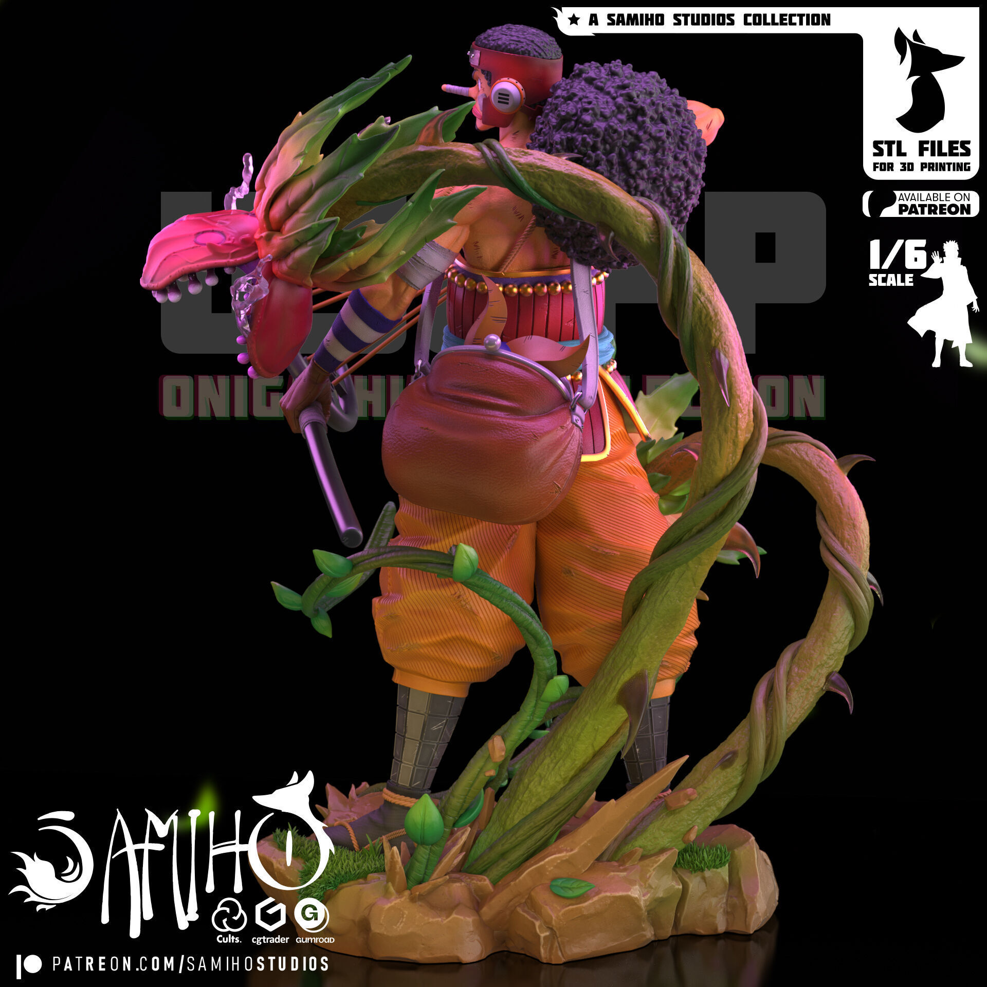 Samiho Studios - Usopp Onigashima - STLs ready for printing 3D print model_4