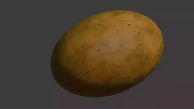 Potato with realistic textures
