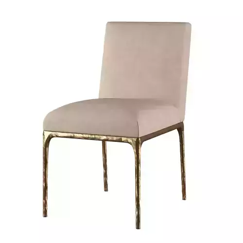 RH THADDEUS TRACK LEATHER DINING SIDE CHAIR