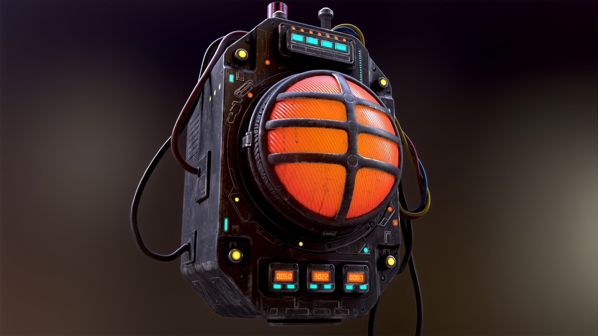 Sci Fi Signal Light Low-poly 3D model_46