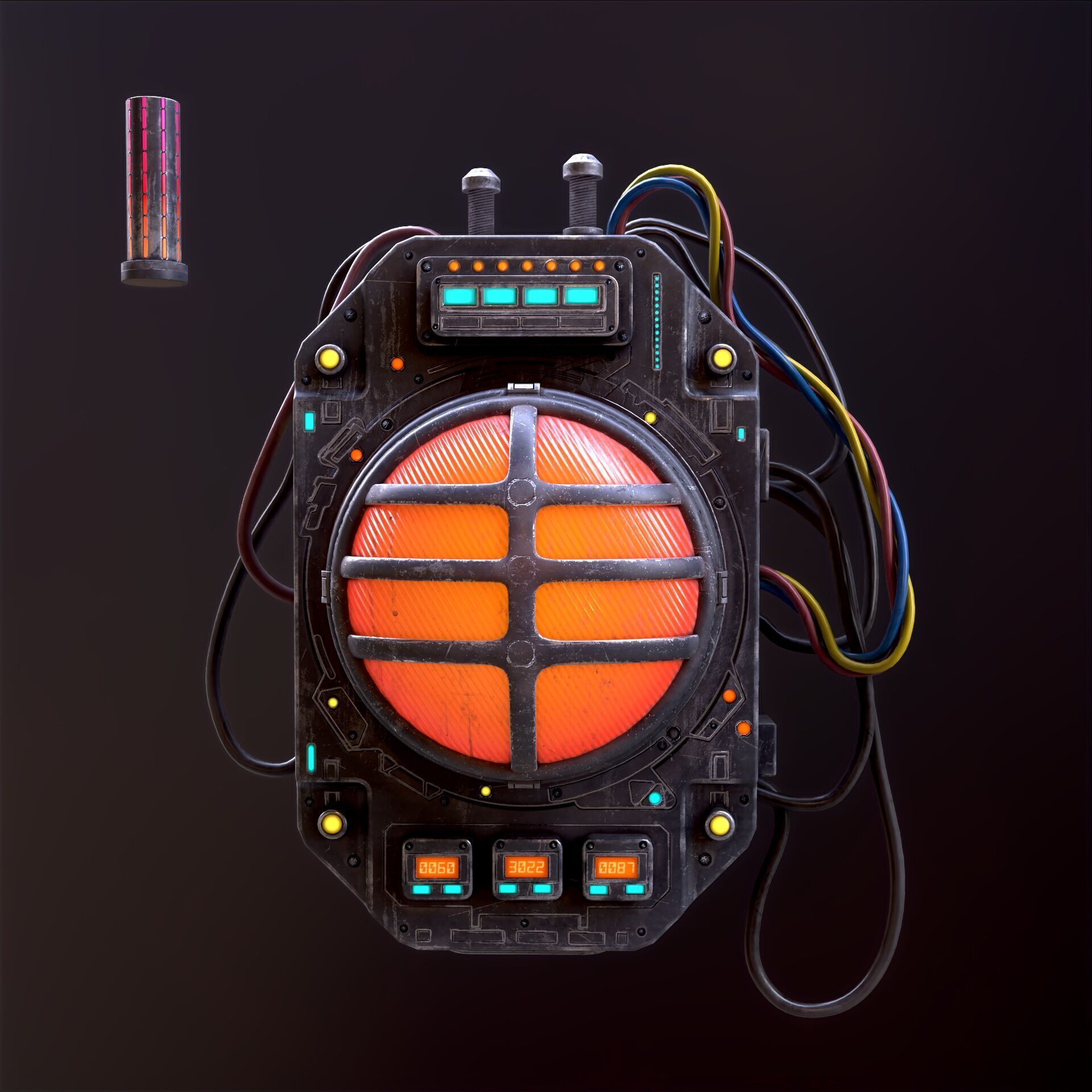 Sci Fi Signal Light Low-poly 3D model_15