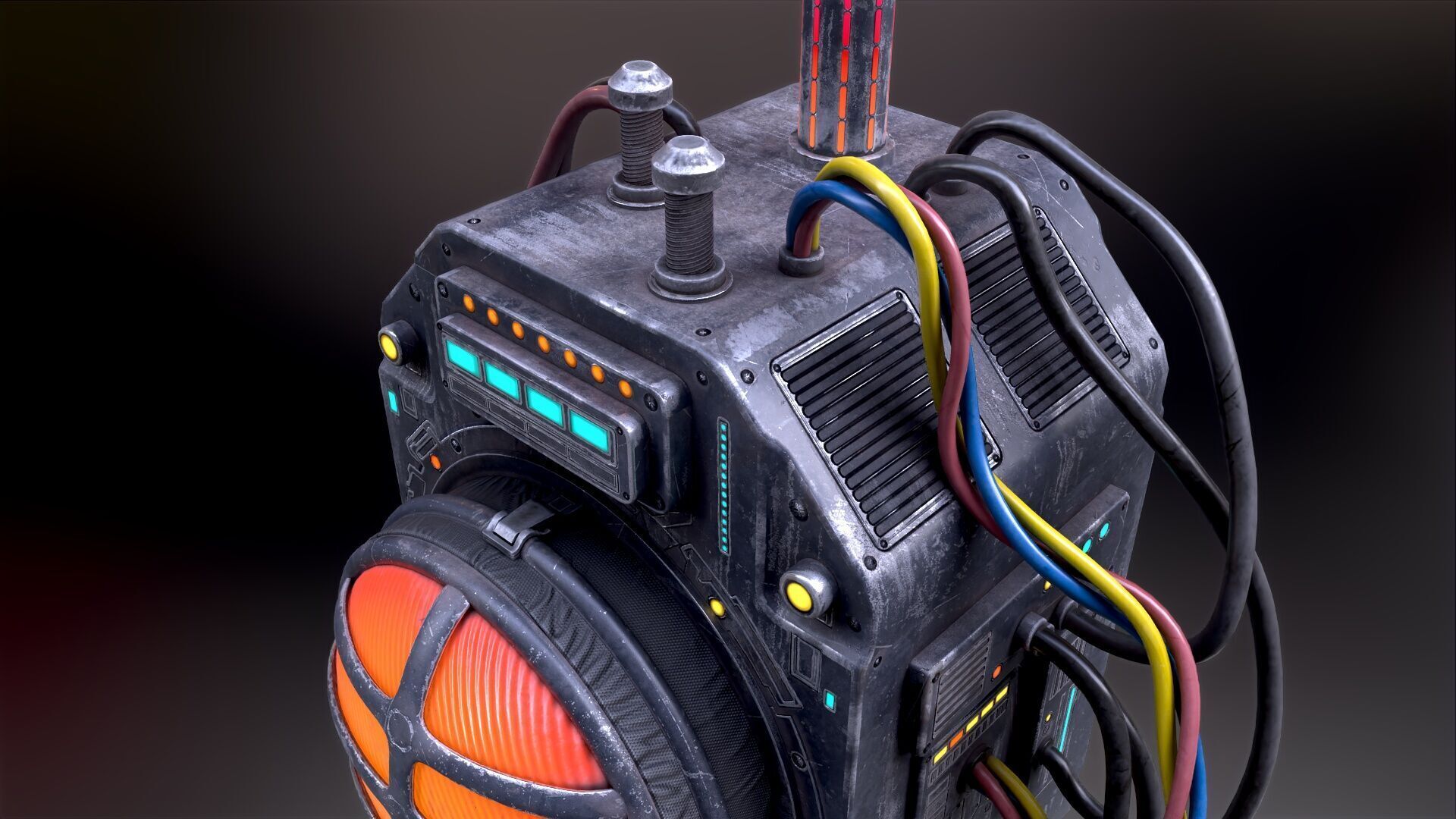 Sci Fi Signal Light Low-poly 3D model_29