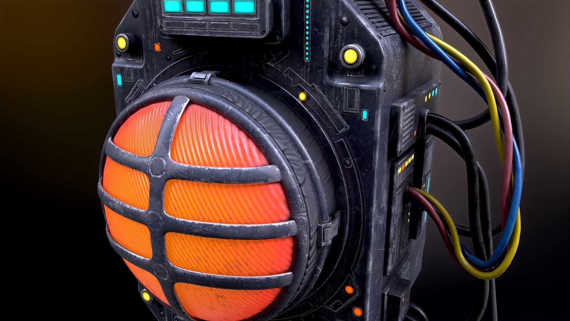 Sci Fi Signal Light Low-poly 3D model_27