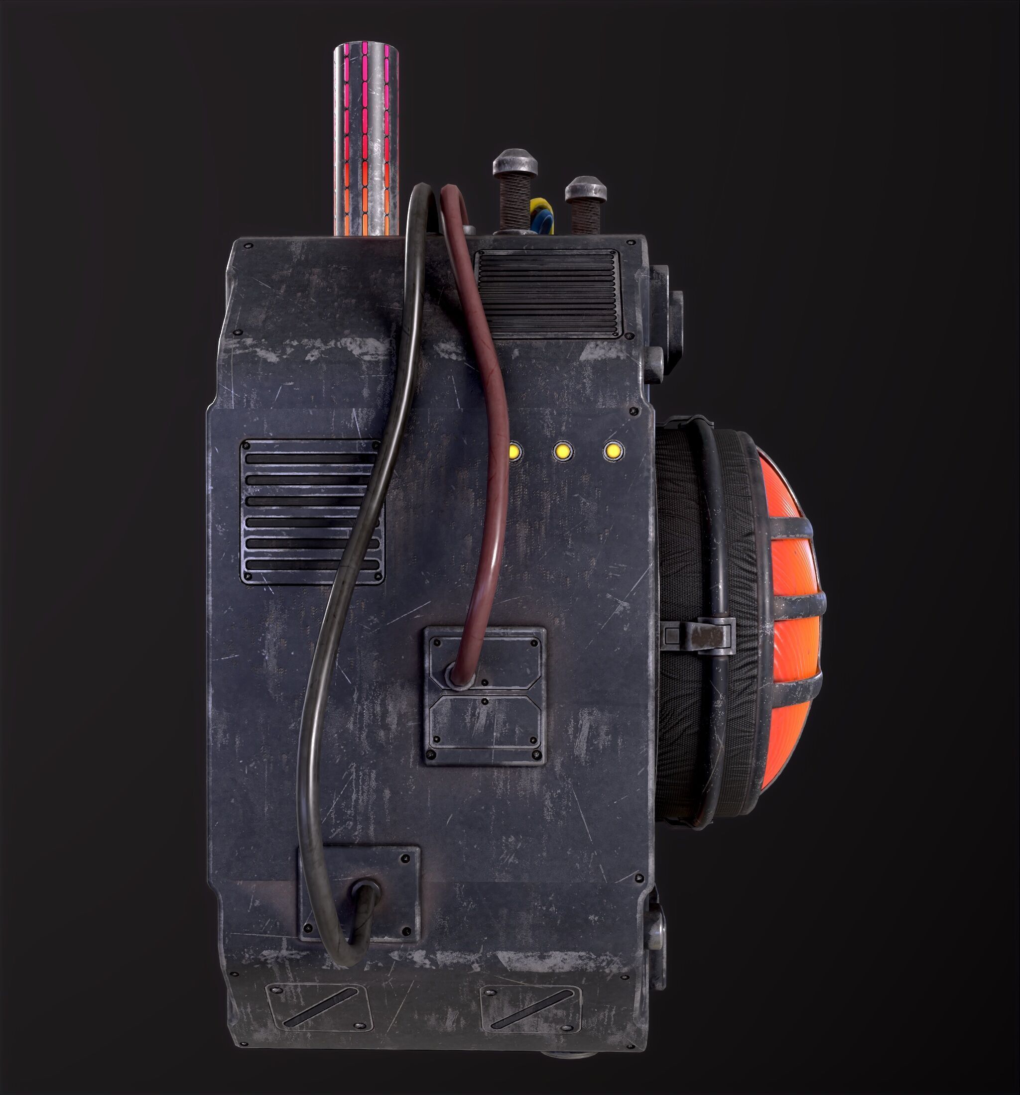 Sci Fi Signal Light Low-poly 3D model_9