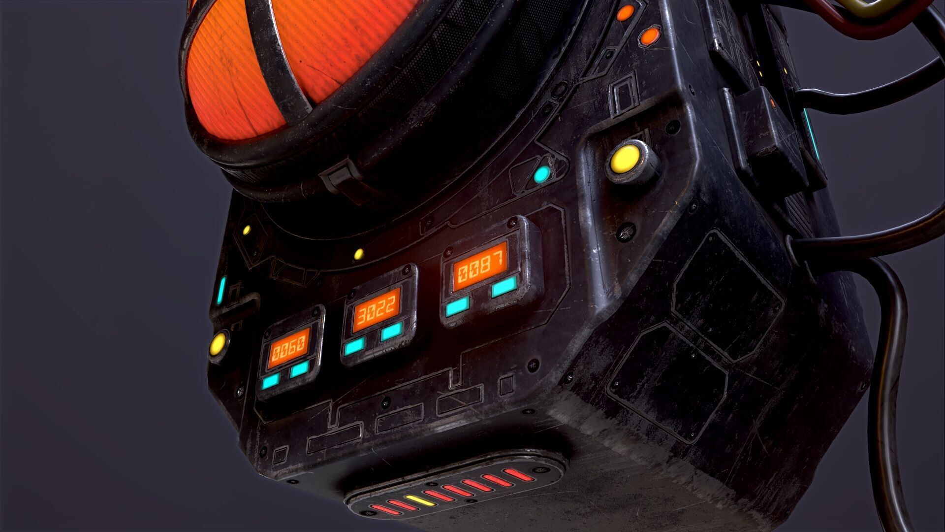 Sci Fi Signal Light Low-poly 3D model_25