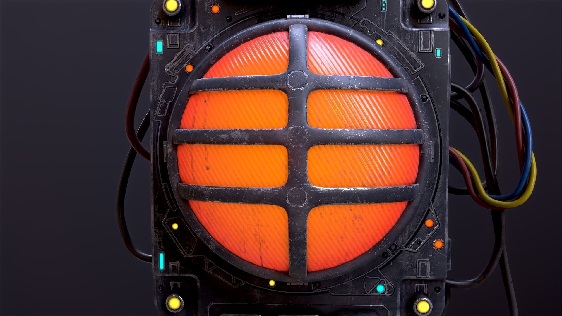 Sci Fi Signal Light Low-poly 3D model_26