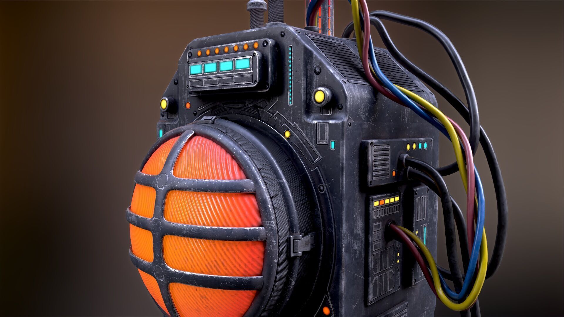 Sci Fi Signal Light Low-poly 3D model_31