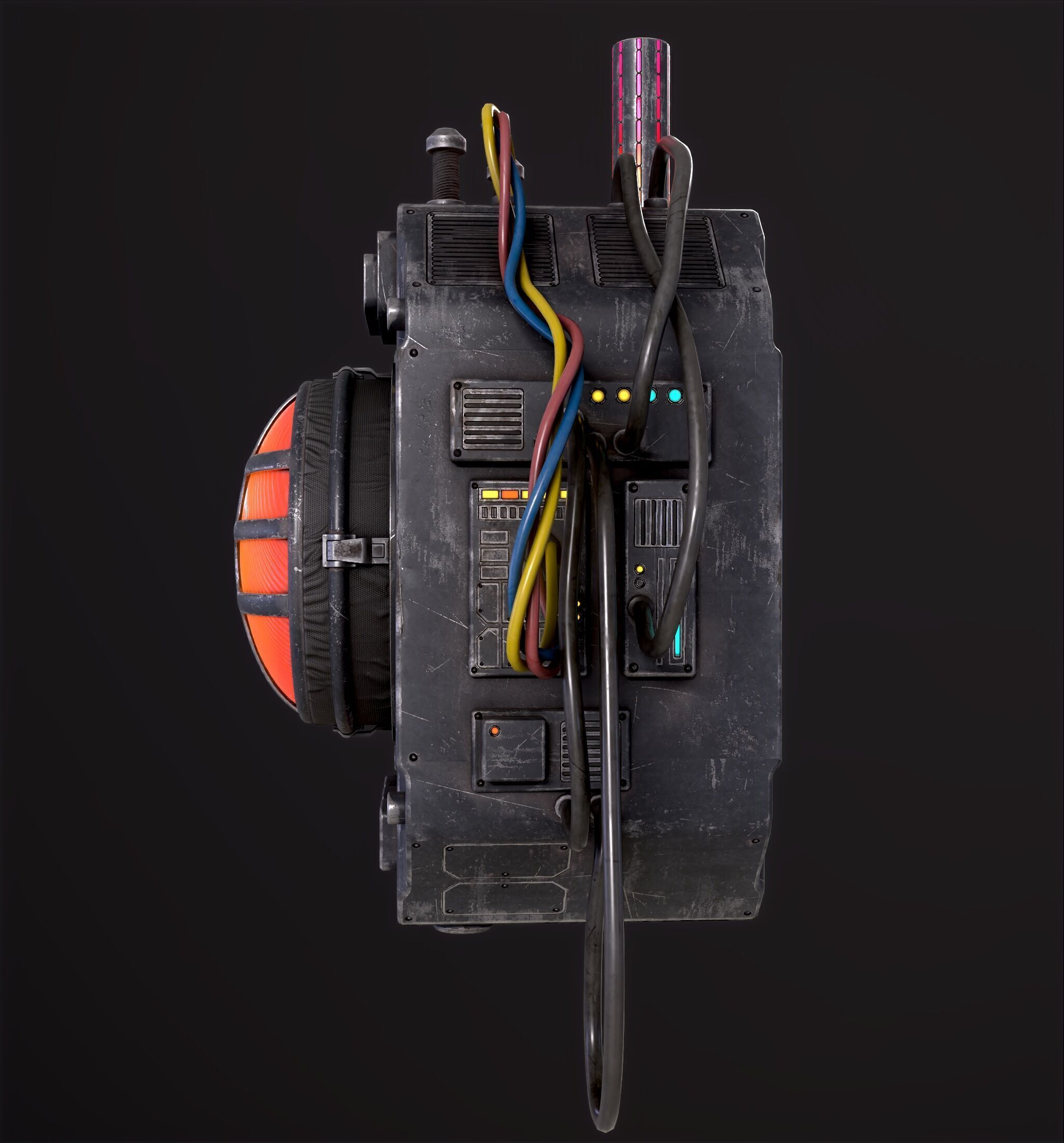 Sci Fi Signal Light Low-poly 3D model_11