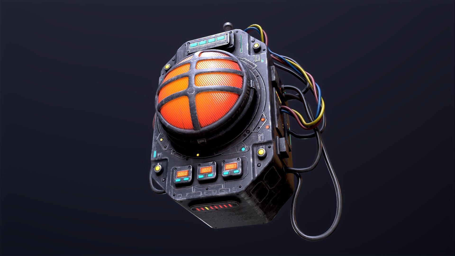 Sci Fi Signal Light Low-poly 3D model_24