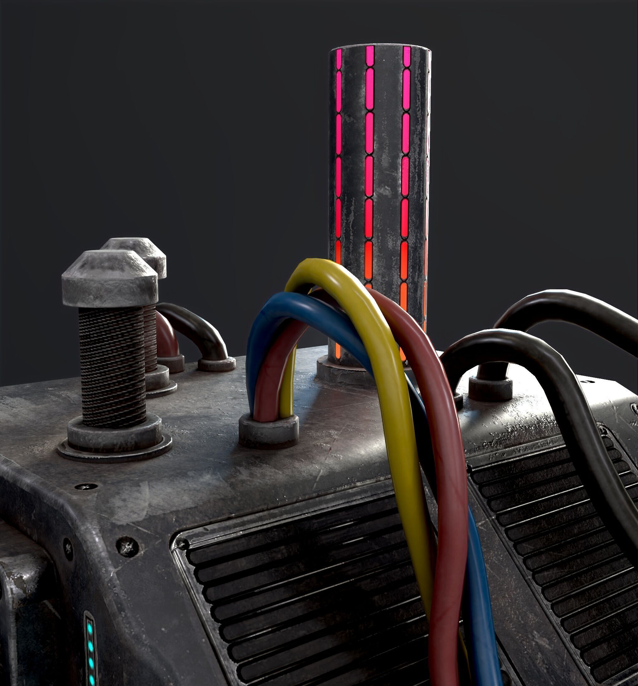 Sci Fi Signal Light Low-poly 3D model_5