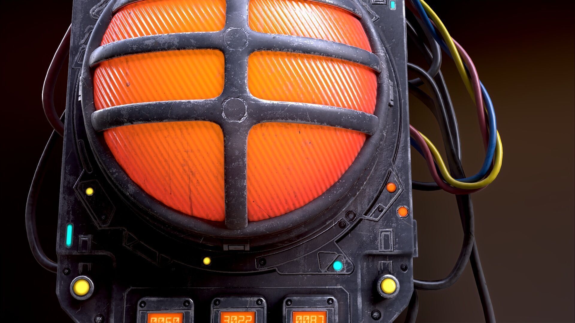 Sci Fi Signal Light Low-poly 3D model_42