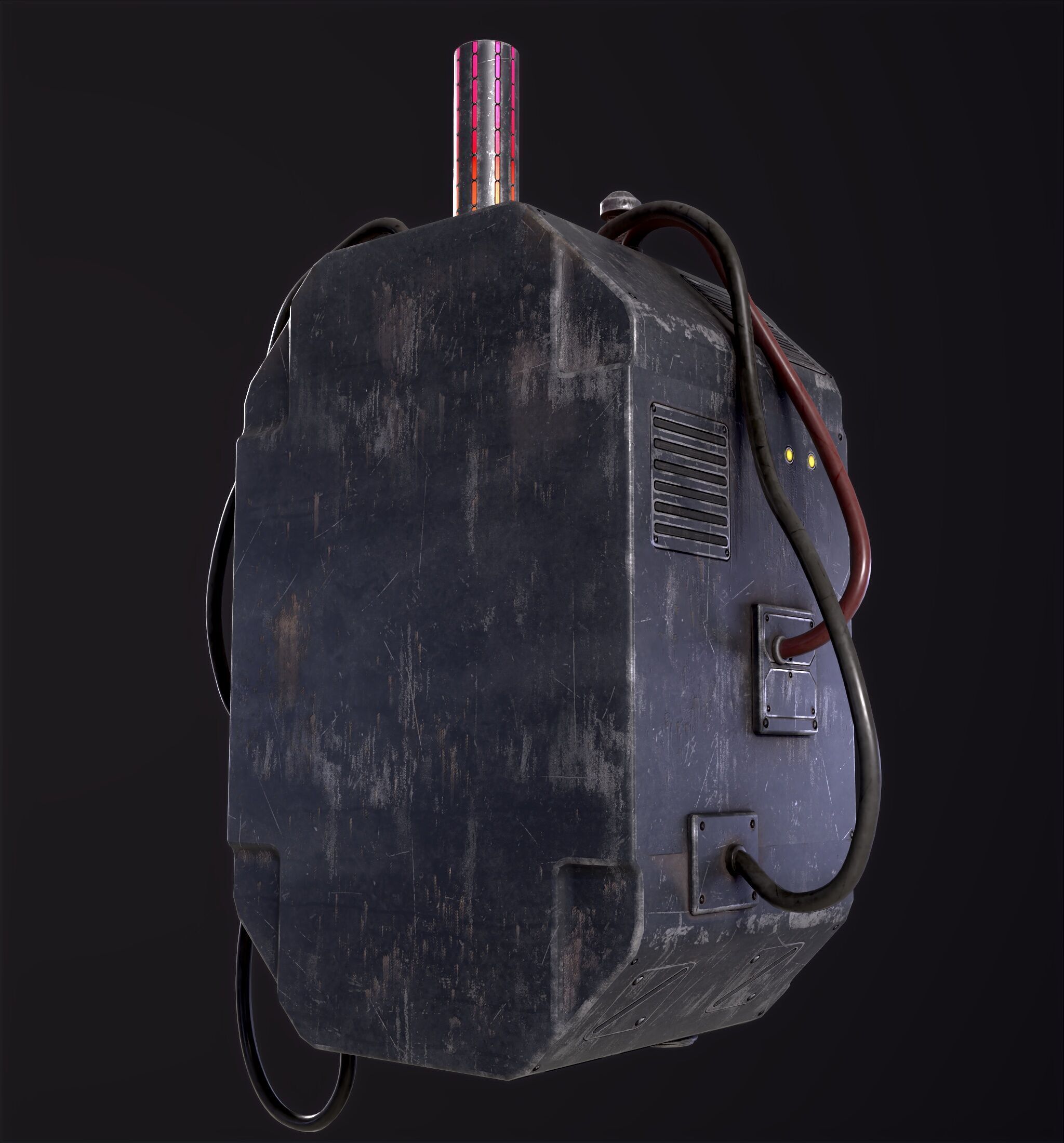 Sci Fi Signal Light Low-poly 3D model_10