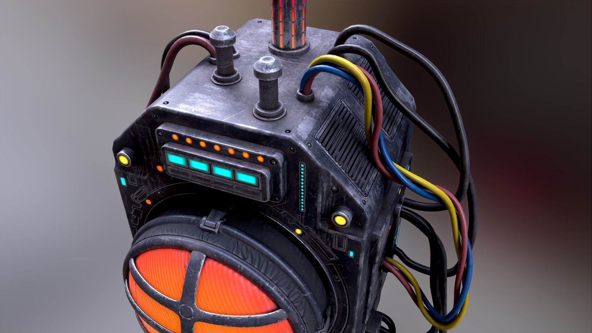 Sci Fi Signal Light Low-poly 3D model_39