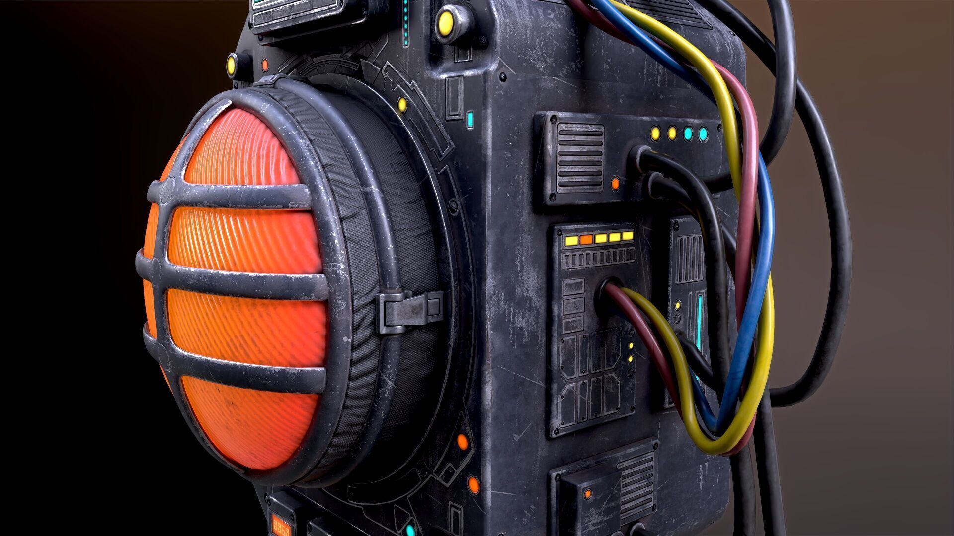 Sci Fi Signal Light Low-poly 3D model_28