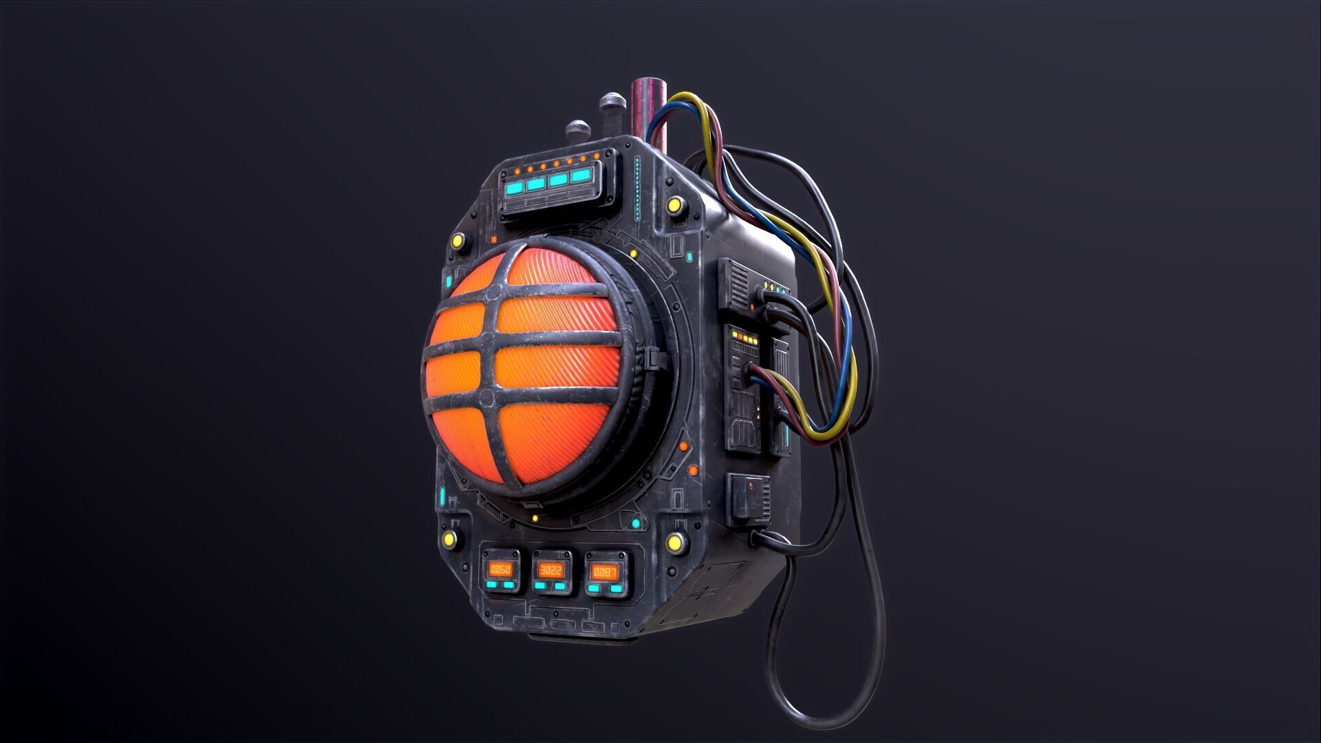 Sci Fi Signal Light Low-poly 3D model_20