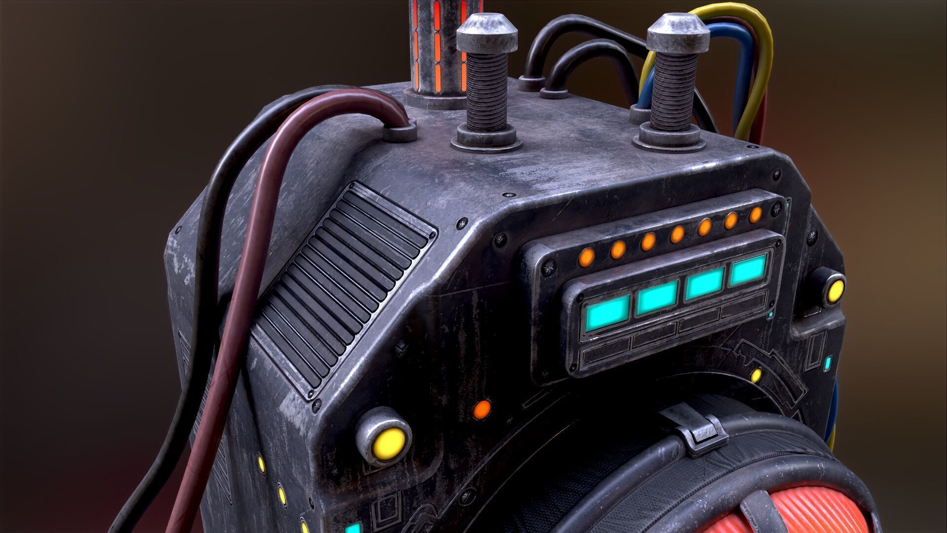 Sci Fi Signal Light Low-poly 3D model_40