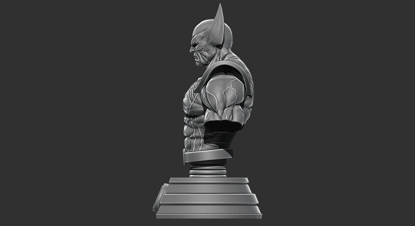 Wolverine Bust 3D Printable Figurine Multiple Versions 3D print model_11