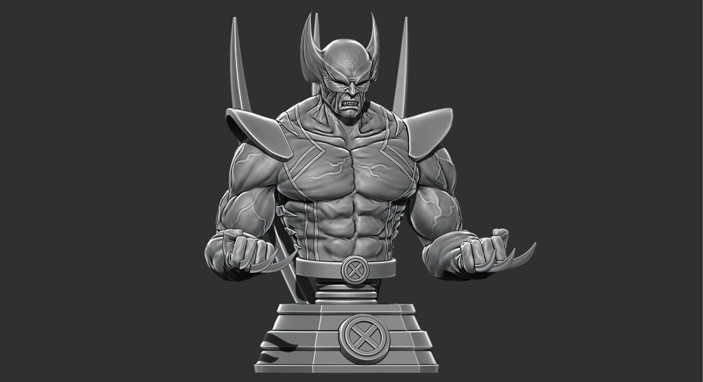 Wolverine Bust 3D Printable Figurine Multiple Versions 3D print model_14