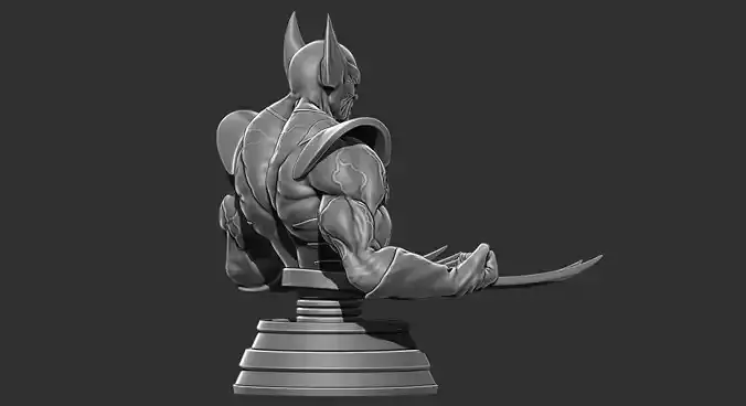 Wolverine Bust 3D Printable Figurine Multiple Versions 3D print model