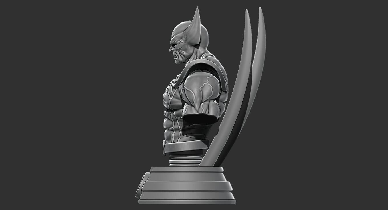 Wolverine Bust 3D Printable Figurine Multiple Versions 3D print model_10