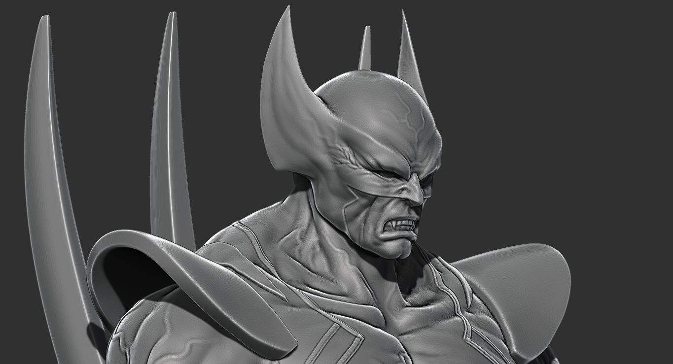 Wolverine Bust 3D Printable Figurine Multiple Versions 3D print model_1