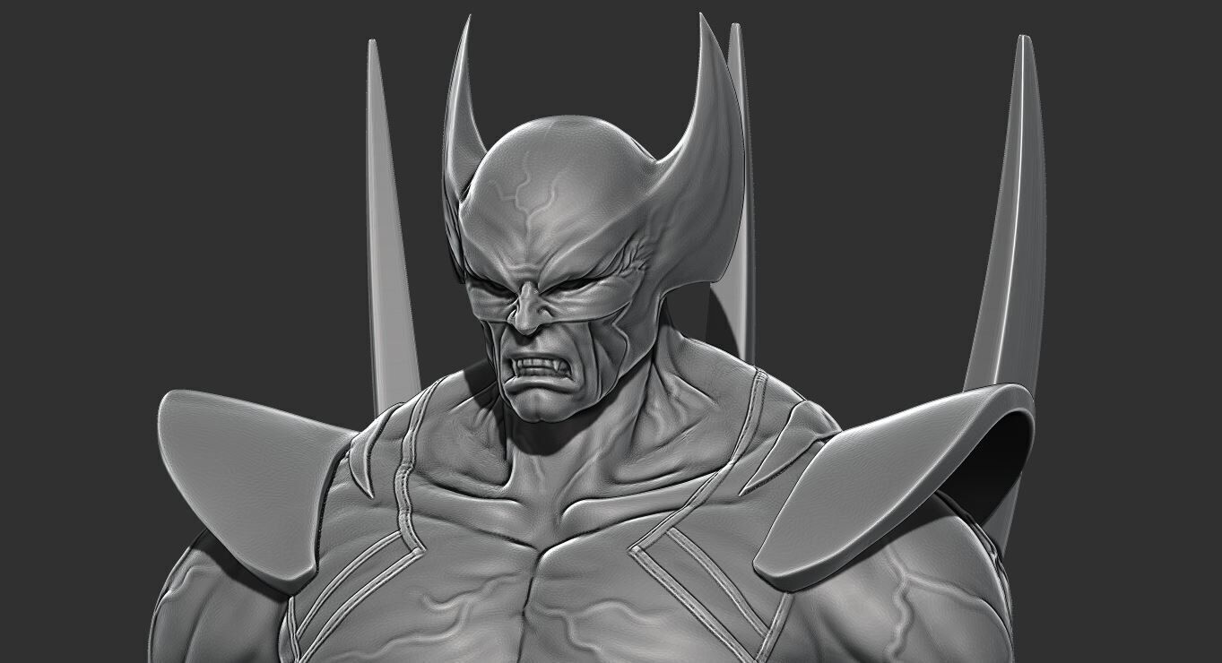 Wolverine Bust 3D Printable Figurine Multiple Versions 3D print model_5