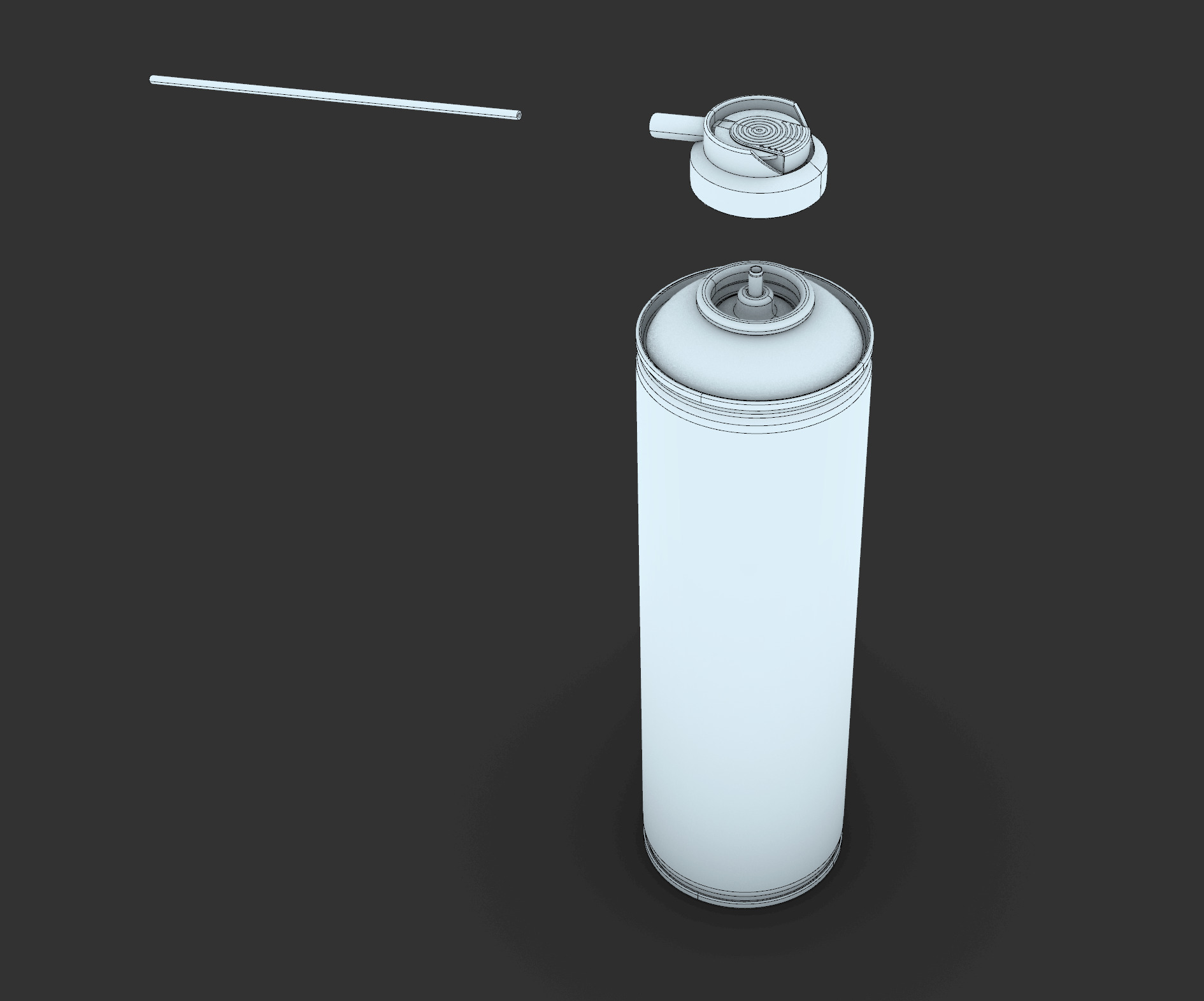 Compressed Air Duster Spray Can  3D Model 3D model_1